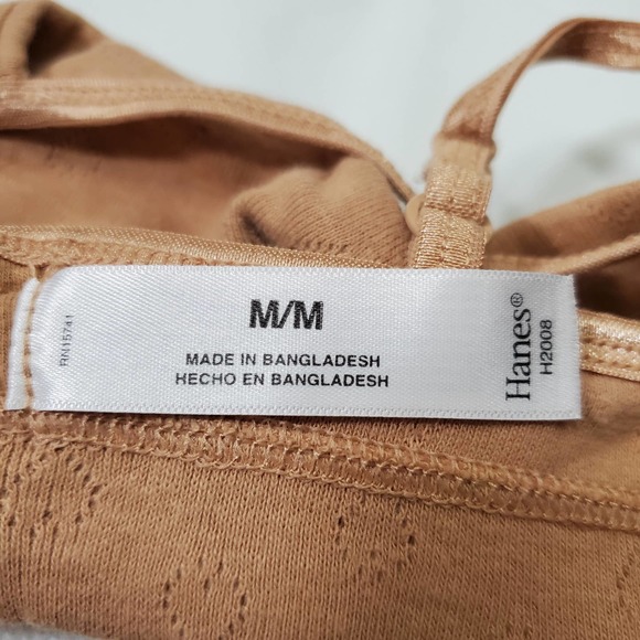 Hanes Girls Training Bra Size Medium Beginner Brown Tan - Picture 4 of 9